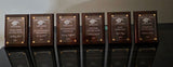 5" x 7" High Gloss Cherry Finish Plaque w stand-offs and custom engraved acrylic