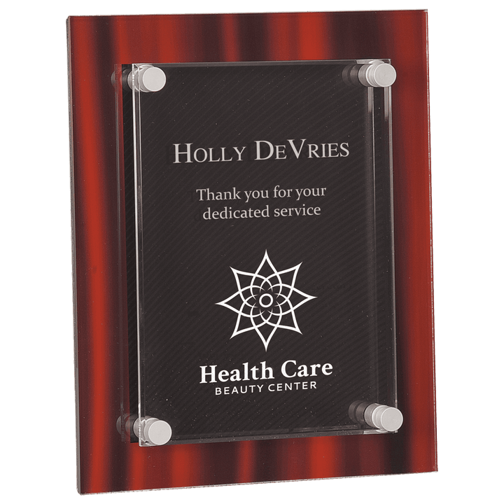 8" x 10" Red Velvet Stand-Off Acrylic Plaque
