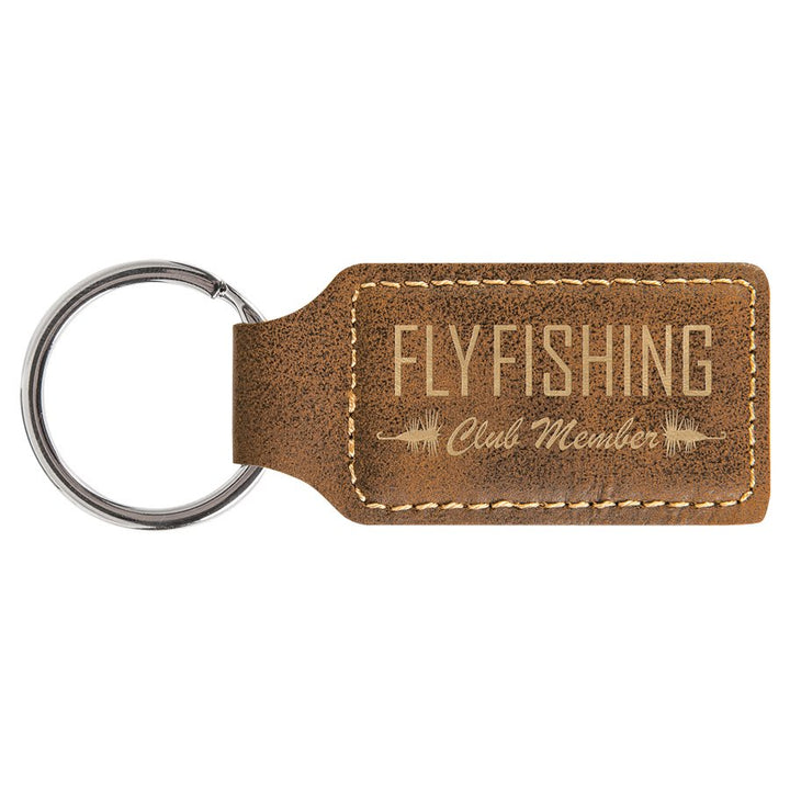 Rustic Leatherette Keychain – Custom Engraving