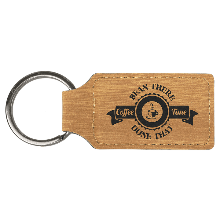 Bamboo Leatherette Keychain – Custom Engraving