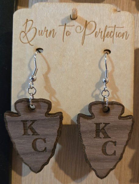 🏈 KC Arrowhead Earrings — Laser-Cut Acrylic Game Day Jewelry