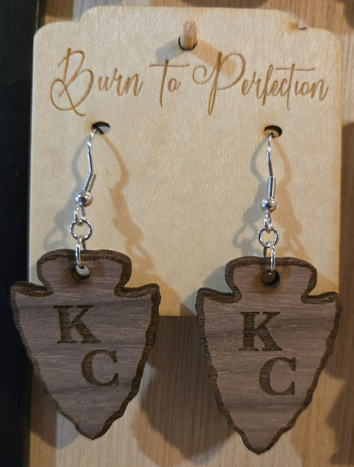 🏈 KC Arrowhead Earrings — Laser-Cut Acrylic Game Day Jewelry