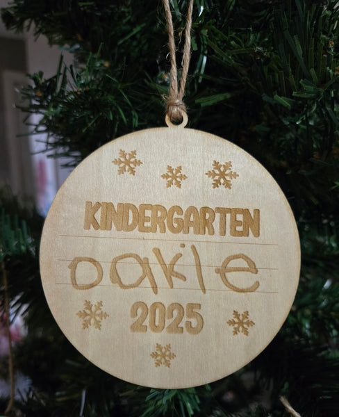 Custom Handwritten Ornament — Your Child’s Real Handwriting