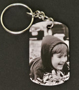 Add picture to black aluminum keychain